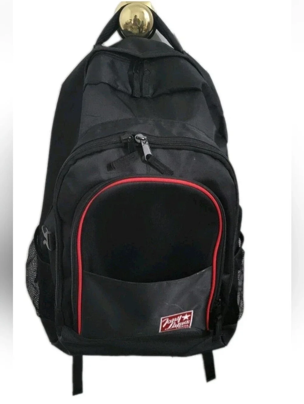Tony Lama Boots Backpack Black Red Travel Luggage Carry-On Bag
